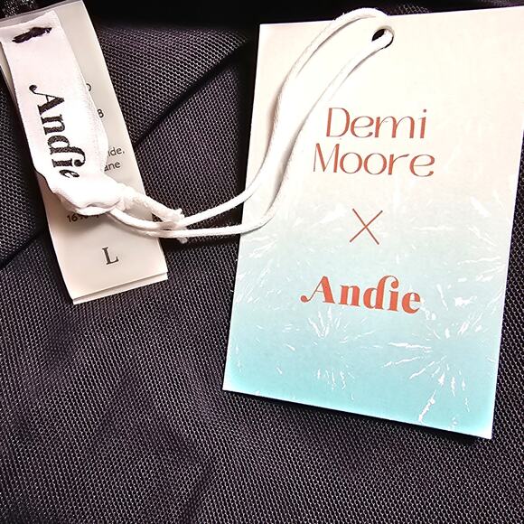 Andie Swim X Demi Moore Womans size L The Tropez Bikini Bottoms in Black NEW - Picture 6 of 8